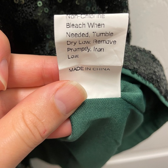 SHEIN gorgeous emerald green sequin cocktail dress size small worn once - Picture 8 of 10